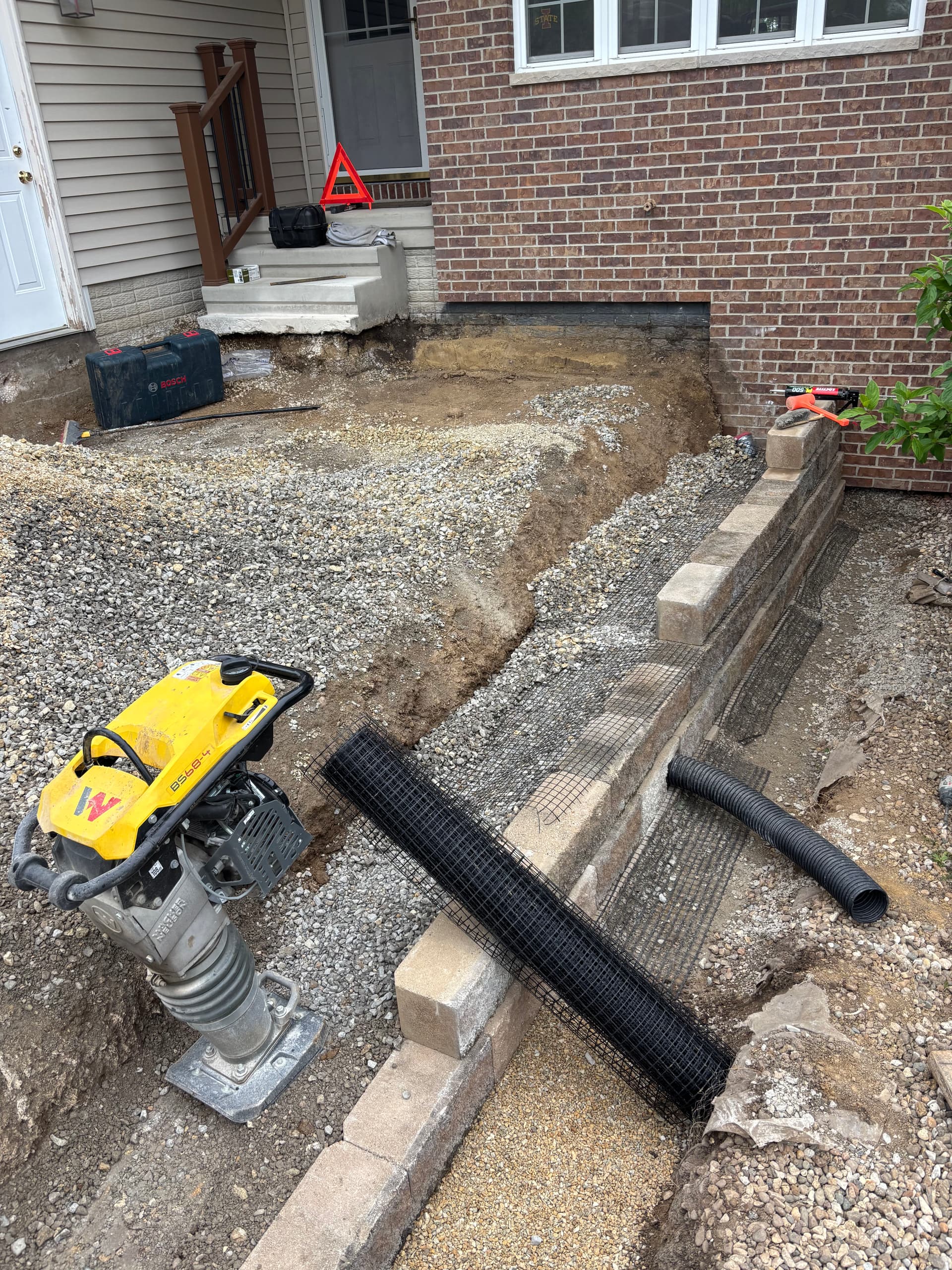Gallery photos for Retaining Wall Rebuild and Paver Patio in Cedar Rapids: Image #6