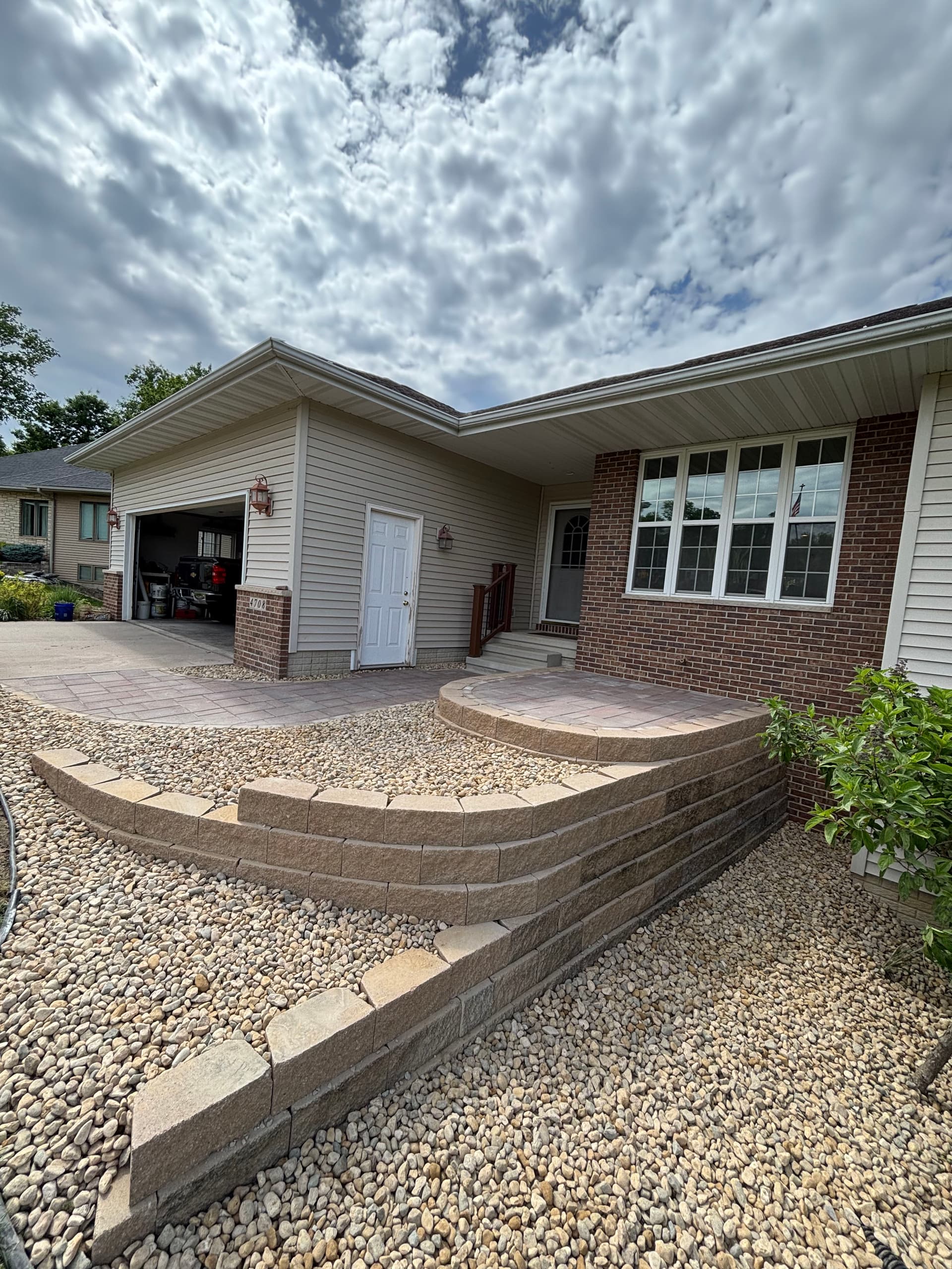 Gallery photos for Retaining Wall Rebuild and Paver Patio in Cedar Rapids: Image #2
