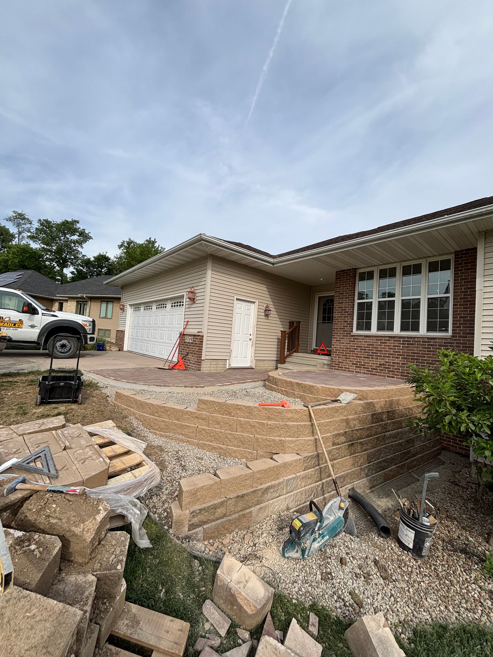 Gallery photos for Retaining Wall Rebuild and Paver Patio in Cedar Rapids: Image #4
